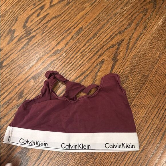 maroon calvin Klein racerback bra - Picture 2 of 2